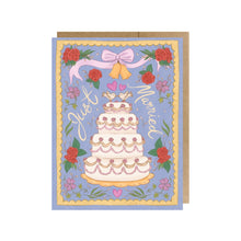 Load image into Gallery viewer, Just Married Vintage Wedding Cake Greeting Card
